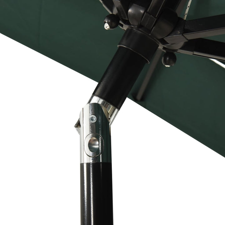Parasol 3-laags met aluminium paal 2x2 m groen - Griffin Retail
