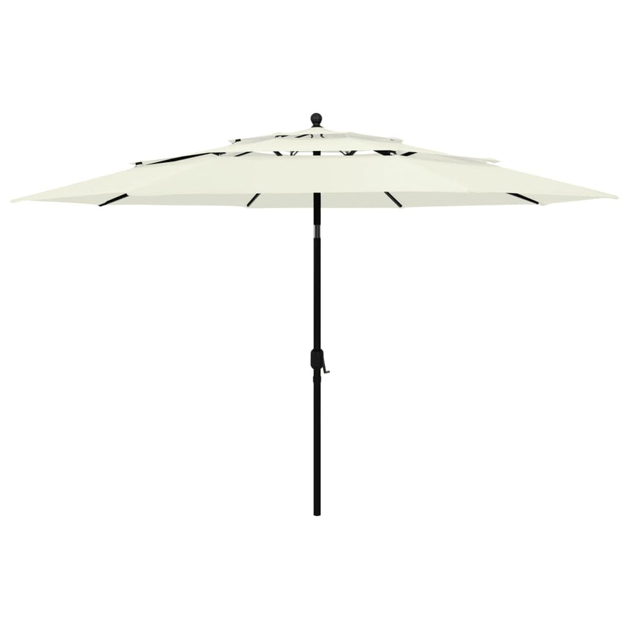 Parasol 3-laags met aluminium paal 3,5 m zandkleurig - Griffin Retail