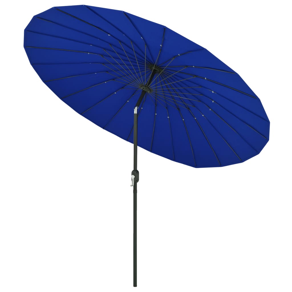 Parasol met aluminium paal 270 cm azuurblauw - Griffin Retail