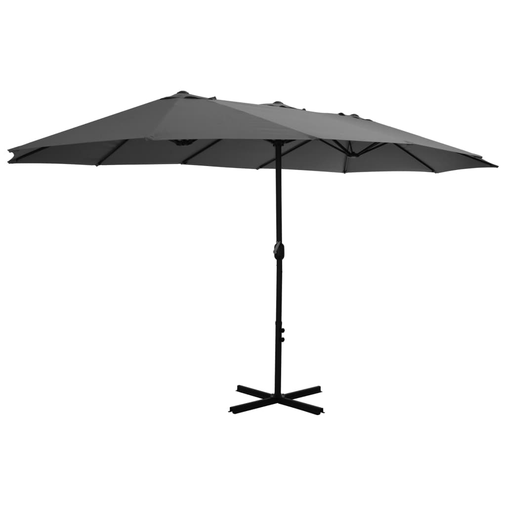 Parasol met aluminium paal 460x270 cm antraciet - Griffin Retail