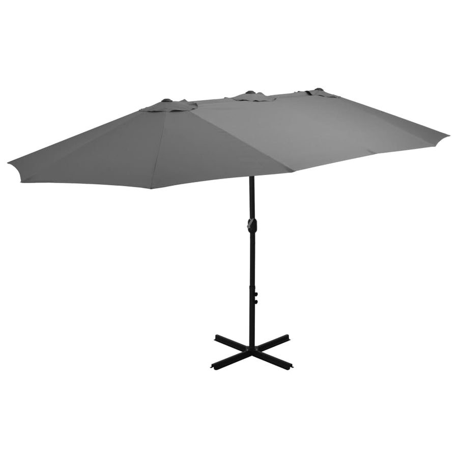 Parasol met aluminium paal 460x270 cm antraciet - Griffin Retail