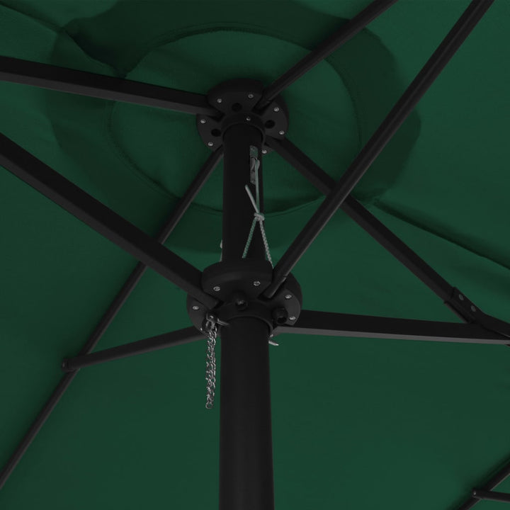 Parasol met aluminium paal 460x270 cm groen - Griffin Retail