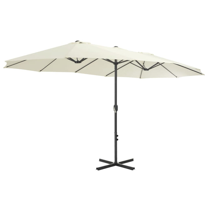 Parasol met aluminium paal 460x270 cm zandkleurig - Griffin Retail