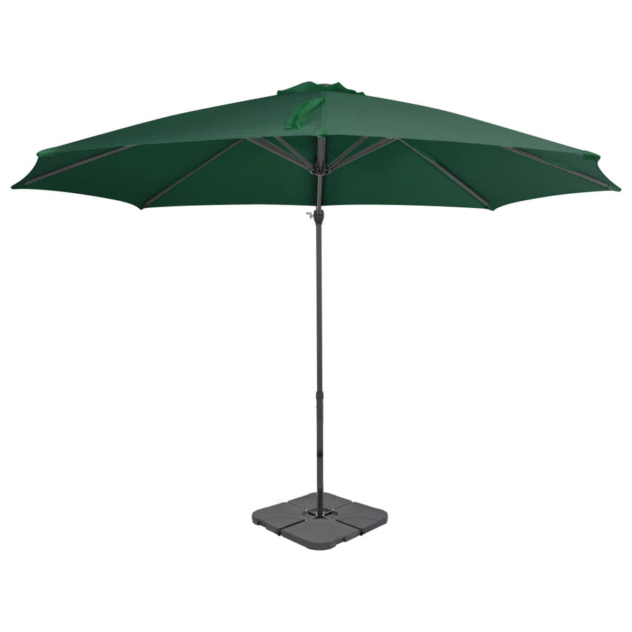 Parasol met draagbare voet groen - Griffin Retail
