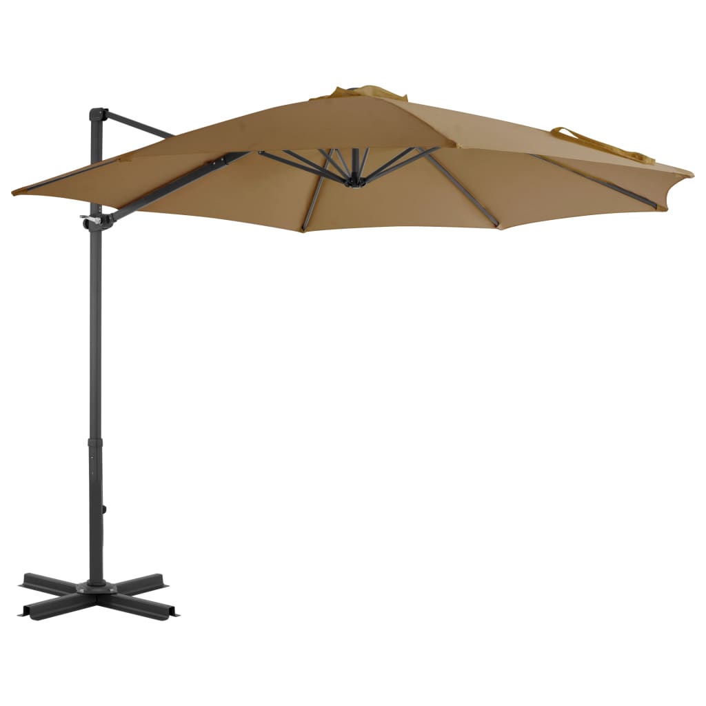 Parasol met draagbare voet taupe - Griffin Retail