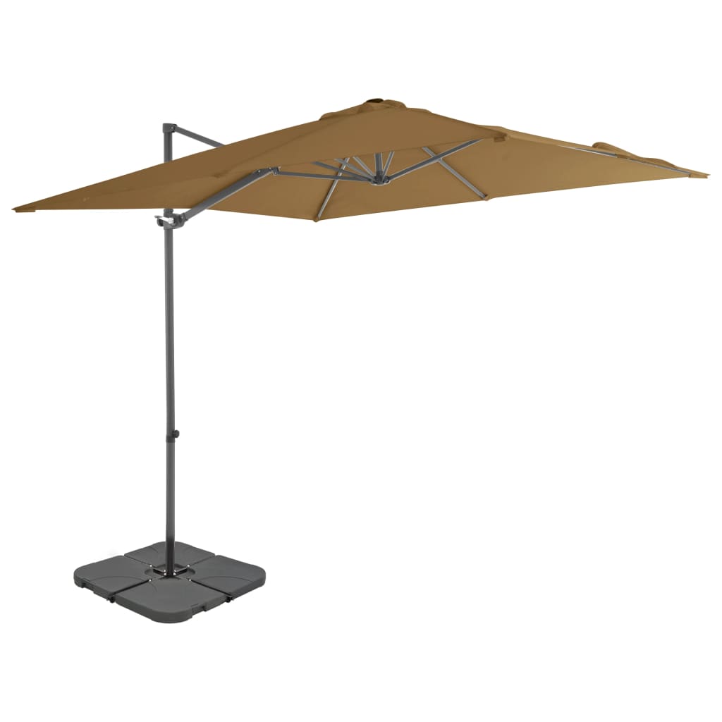 Parasol met draagbare voet taupe - Griffin Retail