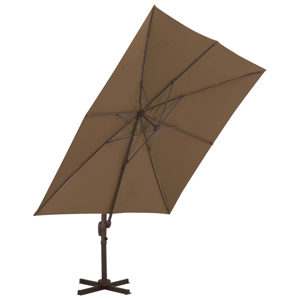 Parasol met draagbare voet taupe - Griffin Retail