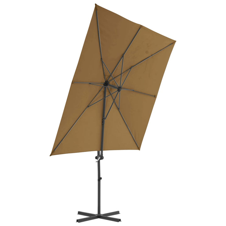 Parasol met draagbare voet taupe - Griffin Retail
