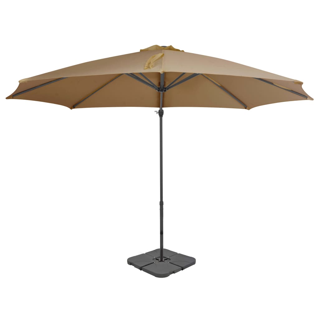 Parasol met draagbare voet taupe - Griffin Retail