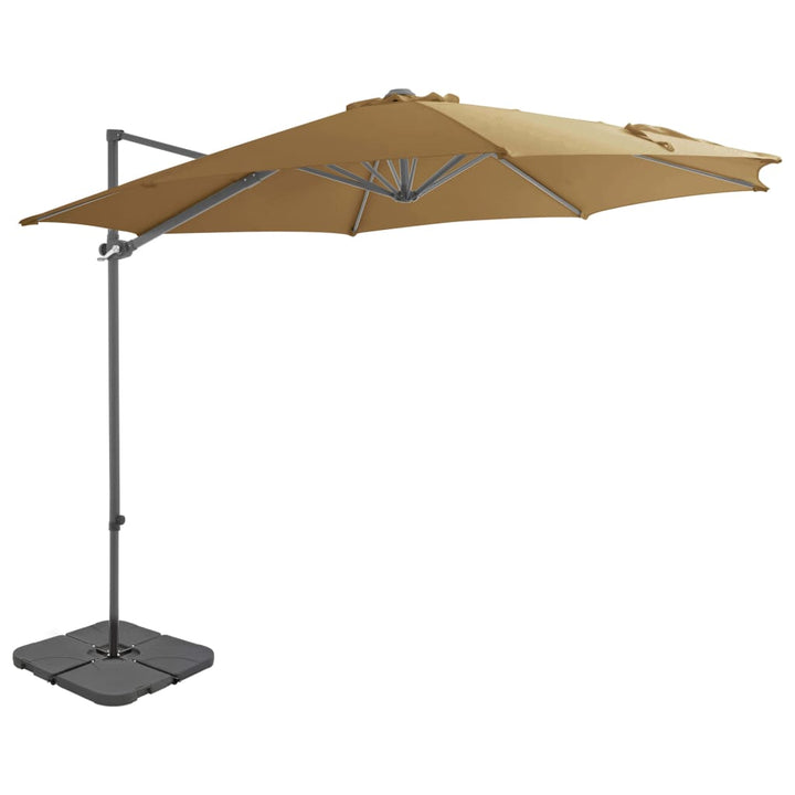 Parasol met draagbare voet taupe - Griffin Retail