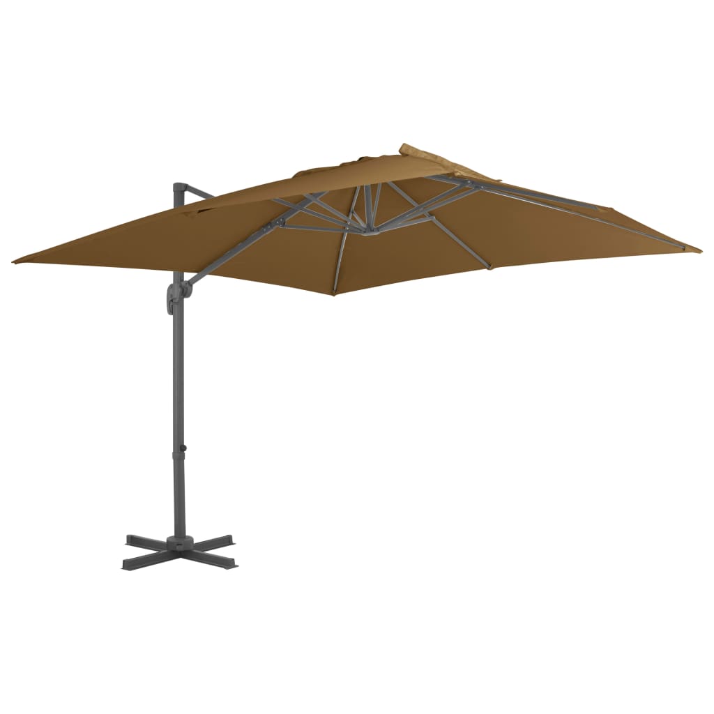 Parasol met draagbare voet taupe - Griffin Retail