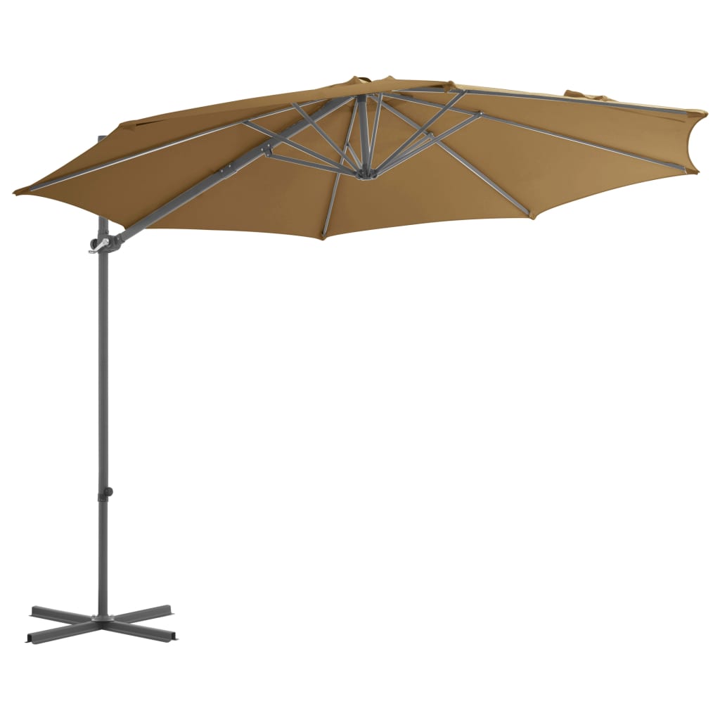 Parasol met draagbare voet taupe - Griffin Retail