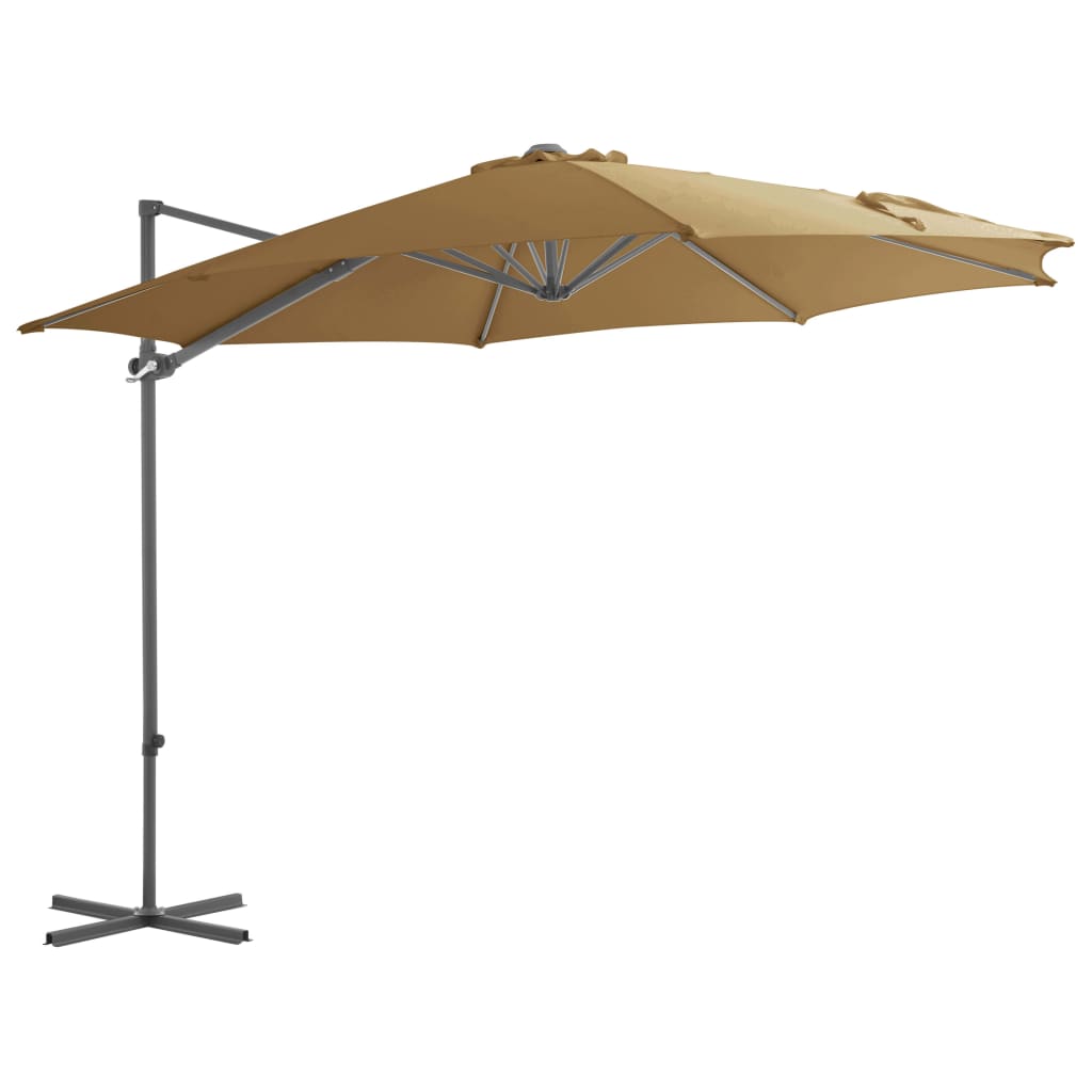 Parasol met draagbare voet taupe - Griffin Retail