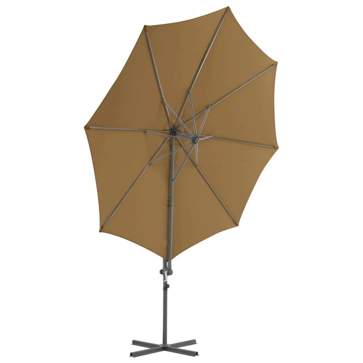 Parasol met draagbare voet taupe - Griffin Retail