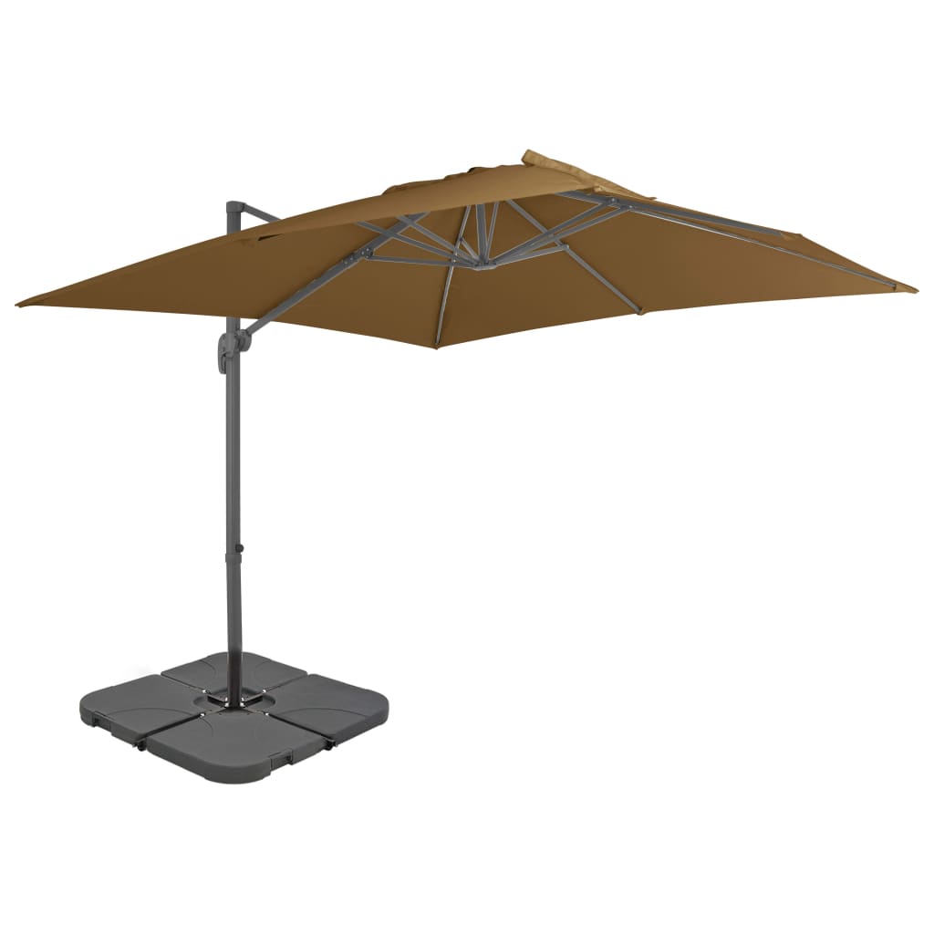 Parasol met draagbare voet taupe - Griffin Retail