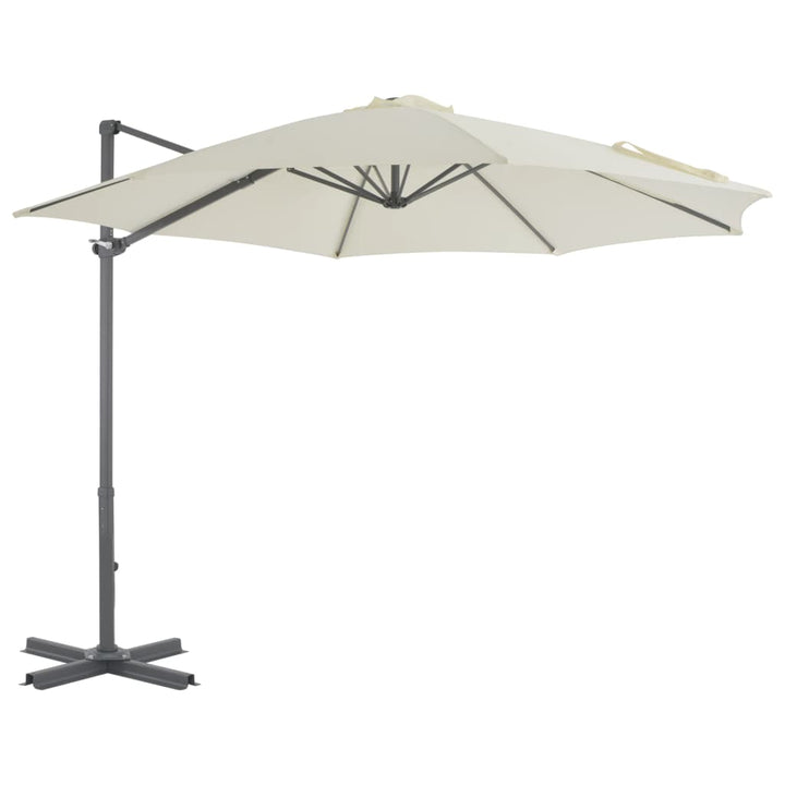 Parasol met draagbare voet zandkleurig - Griffin Retail
