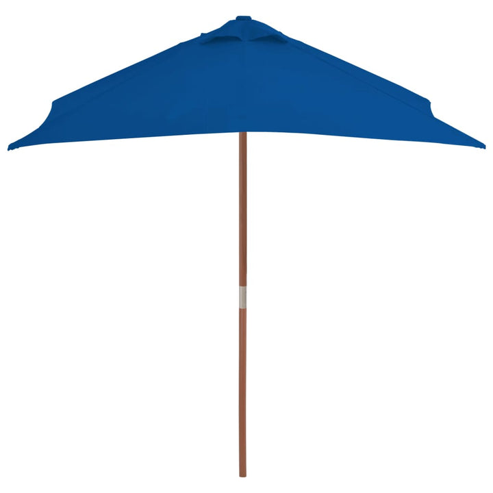 Parasol met houten paal 150x200 cm blauw - Griffin Retail