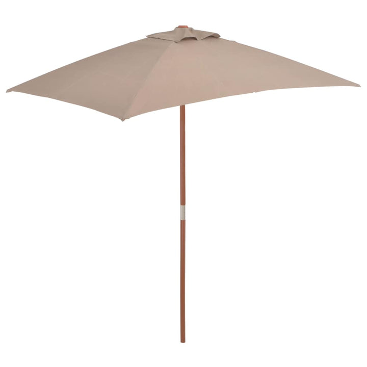Parasol met houten paal 150x200 cm taupe - Griffin Retail