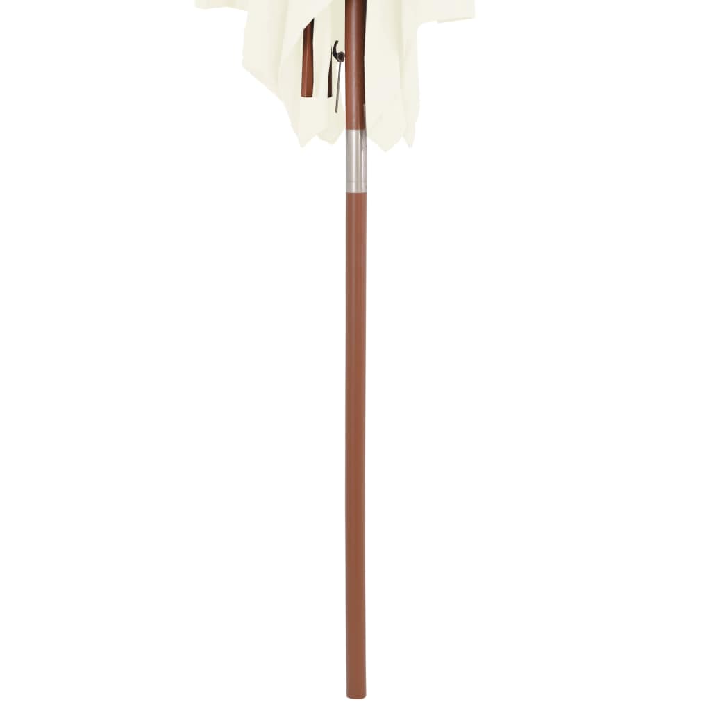 Parasol met houten paal 150x200 cm zandkleurig - Griffin Retail