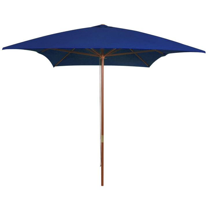 Parasol met houten paal 200x300 cm blauw - Griffin Retail