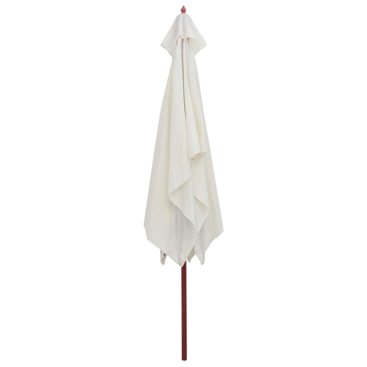 Parasol met houten paal 200x300 cm crèmewit - Griffin Retail