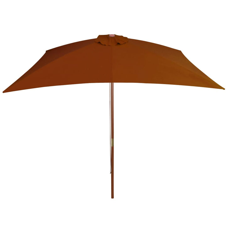Parasol met houten paal 200x300 cm terracottakleurig - Griffin Retail