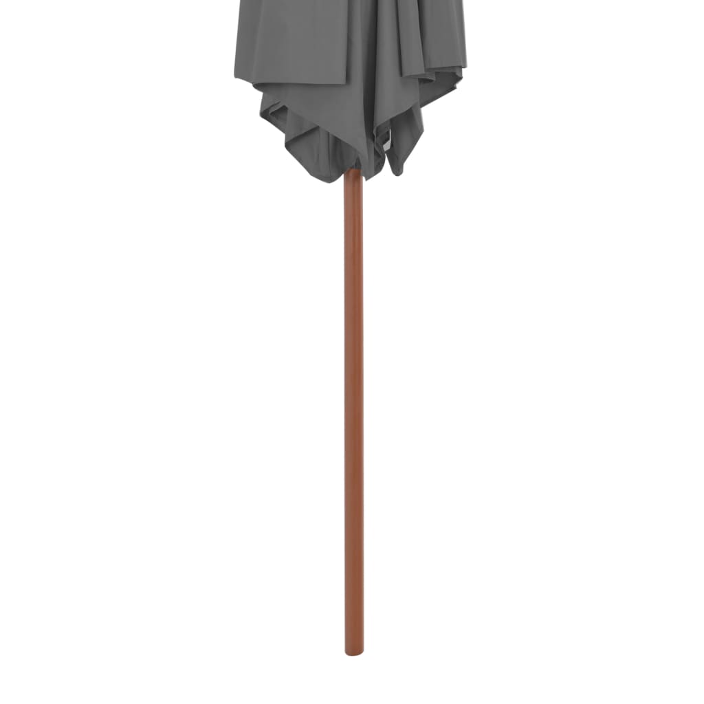 Parasol met houten paal 270 cm antraciet - Griffin Retail