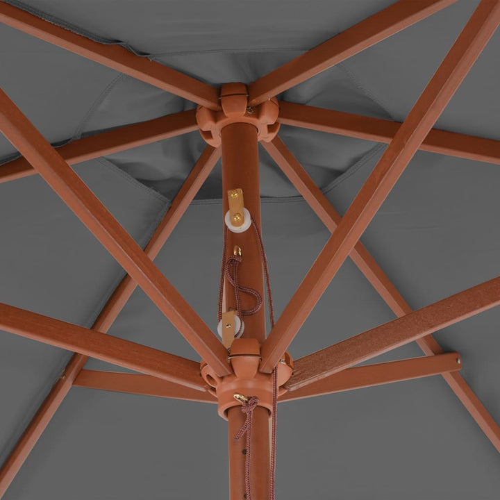 Parasol met houten paal 270 cm antraciet - Griffin Retail
