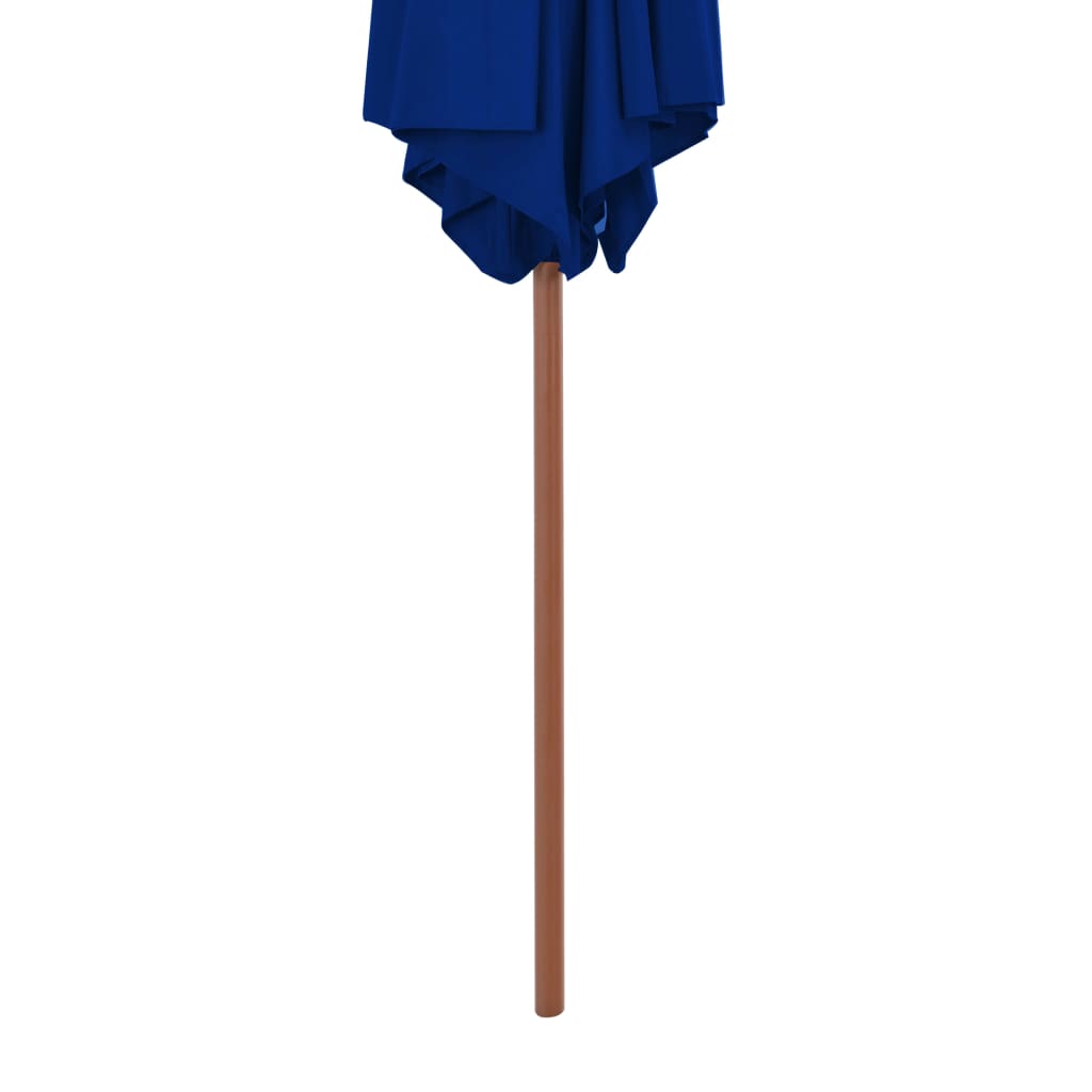 Parasol met houten paal 270 cm blauw - Griffin Retail