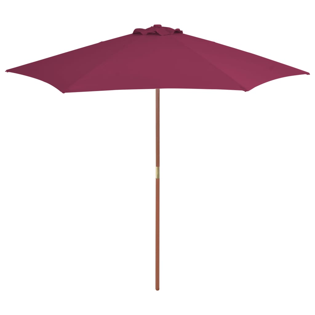 Parasol met houten paal 270 cm bordeauxrood - Griffin Retail