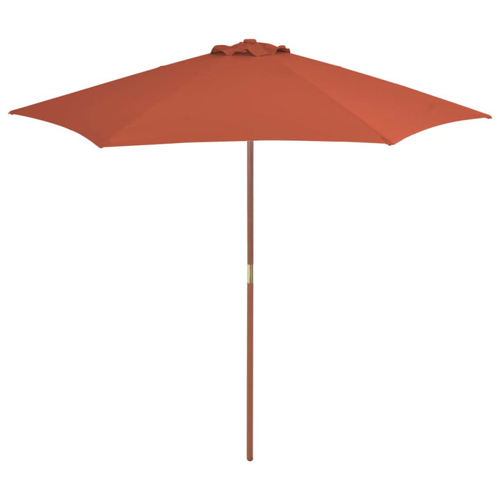 Parasol met houten paal 270 cm terracotta - Griffin Retail