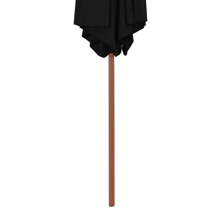 Parasol met houten paal 270 cm zwart - Griffin Retail