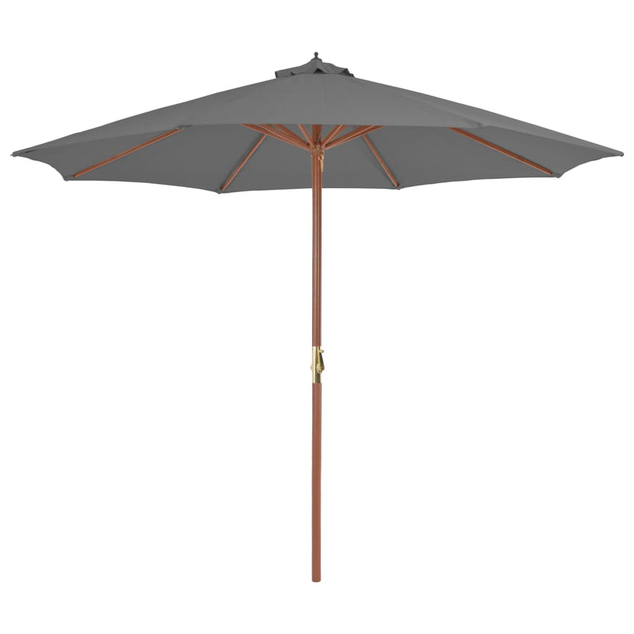 Parasol met houten paal 300 cm antraciet - Griffin Retail