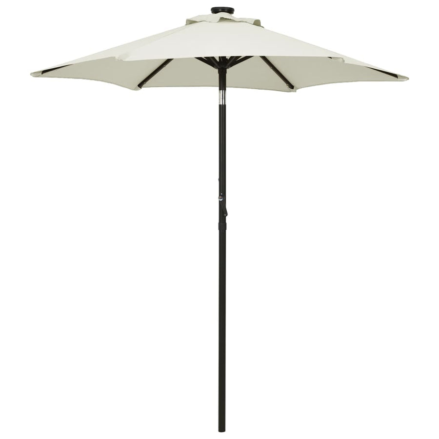 Parasol met LED-verlichting 200x211 cm aluminium zandkleurig - Griffin Retail