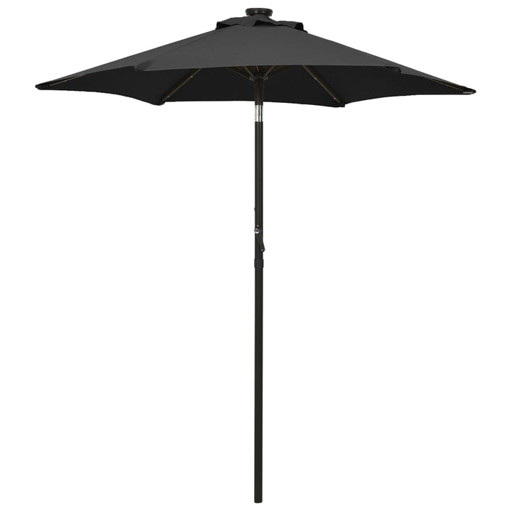 Parasol met LED-verlichting 200x211 cm aluminium zwart - Griffin Retail