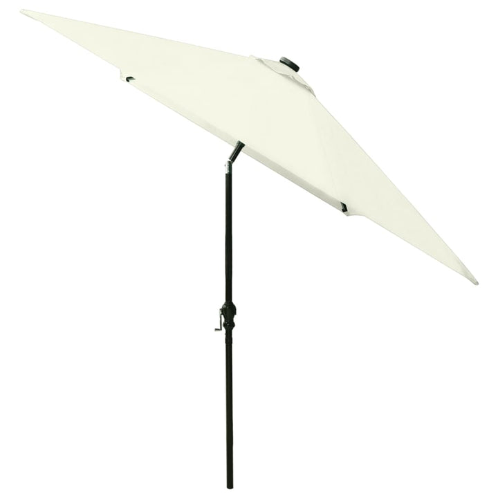 Parasol met LED's en stalen paal 2x3 m zandkleurig - Griffin Retail