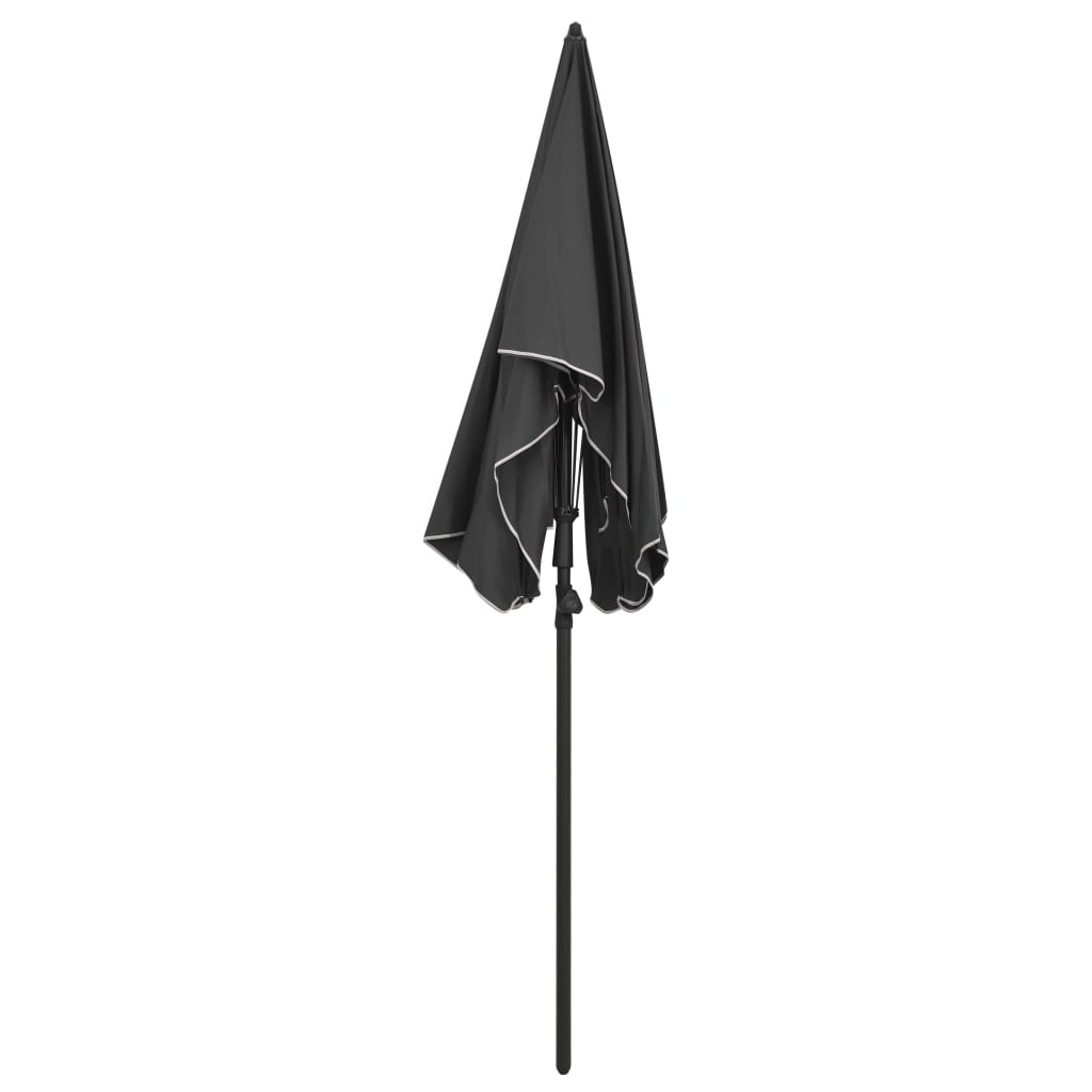 Parasol met paal 200x130 cm antracietkleurig - Griffin Retail