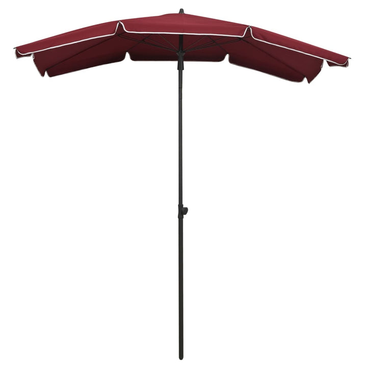 Parasol met paal 200x130 cm bordeauxrood - Griffin Retail