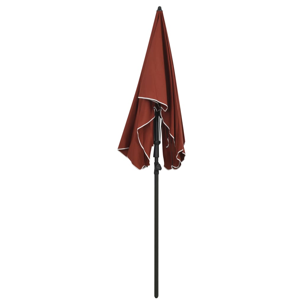 Parasol met paal 200x130 cm terracottakleurig - Griffin Retail