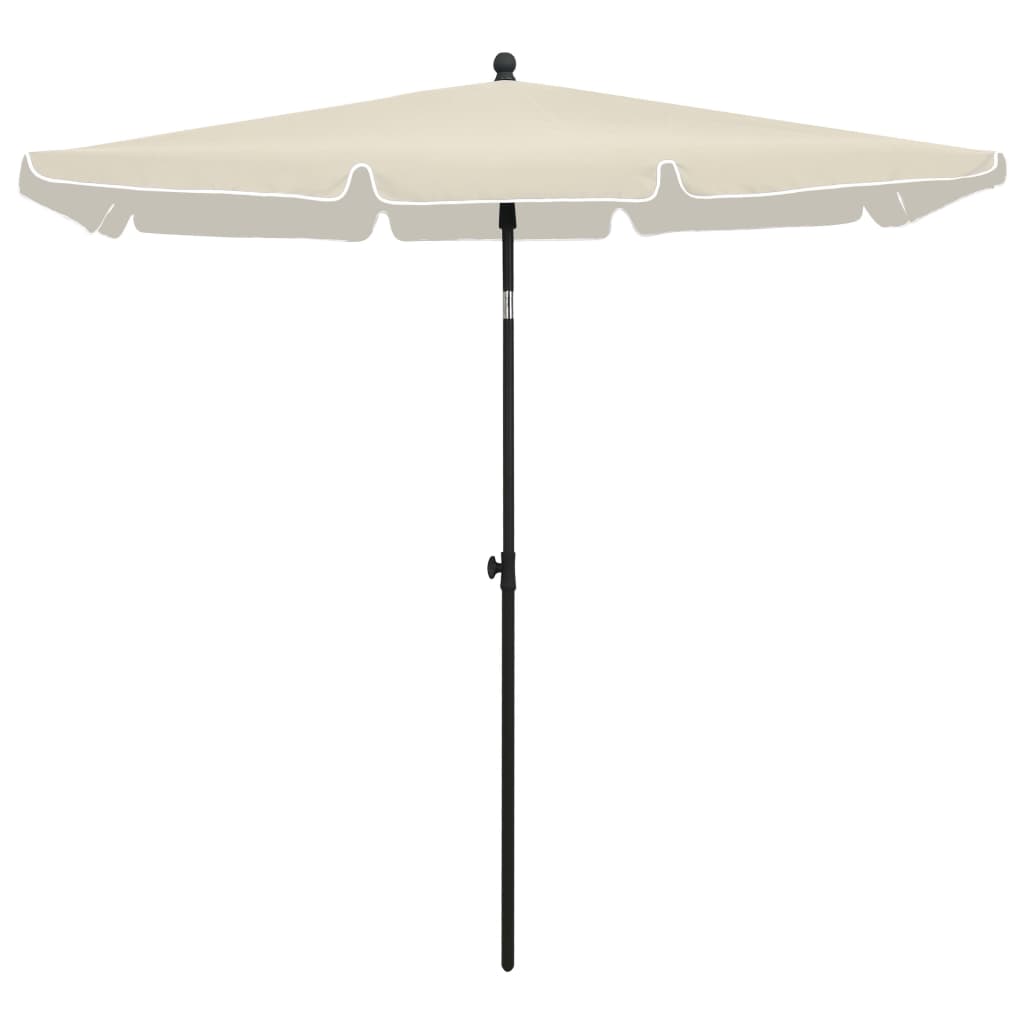 Parasol met paal 210x140 cm zandkleurig - Griffin Retail