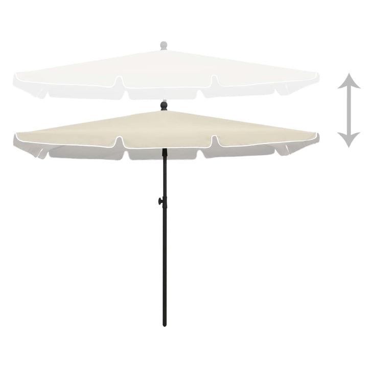 Parasol met paal 210x140 cm zandkleurig - Griffin Retail