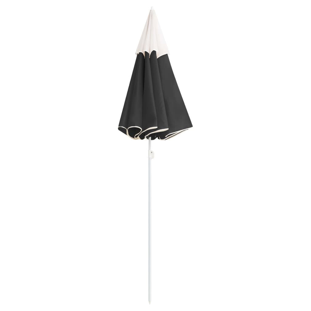 Parasol met stalen paal 180 cm antracietkleurig - Griffin Retail