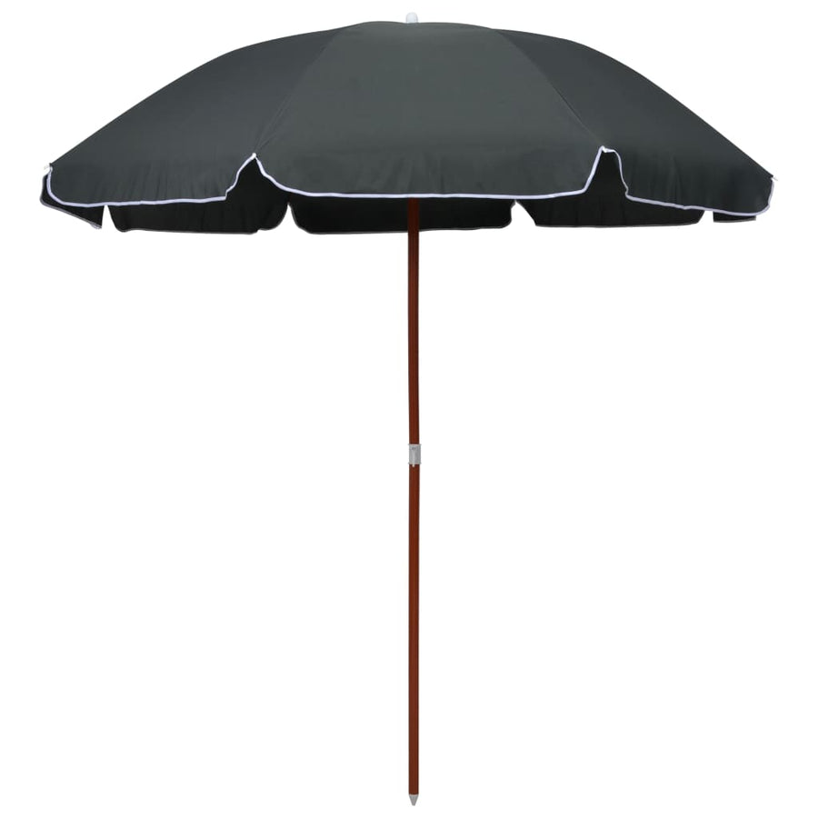 Parasol met stalen paal 240 cm antraciet - Griffin Retail