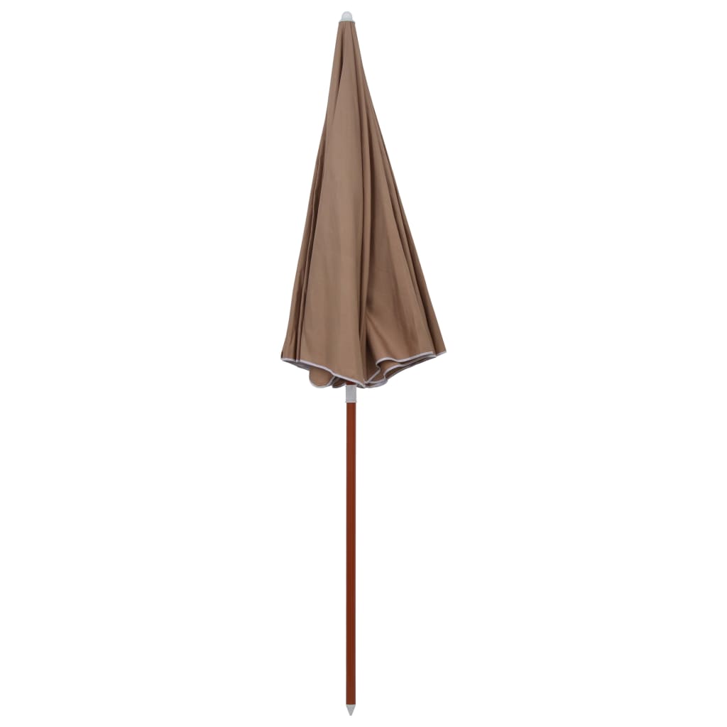 Parasol met stalen paal 240 cm taupe - Griffin Retail