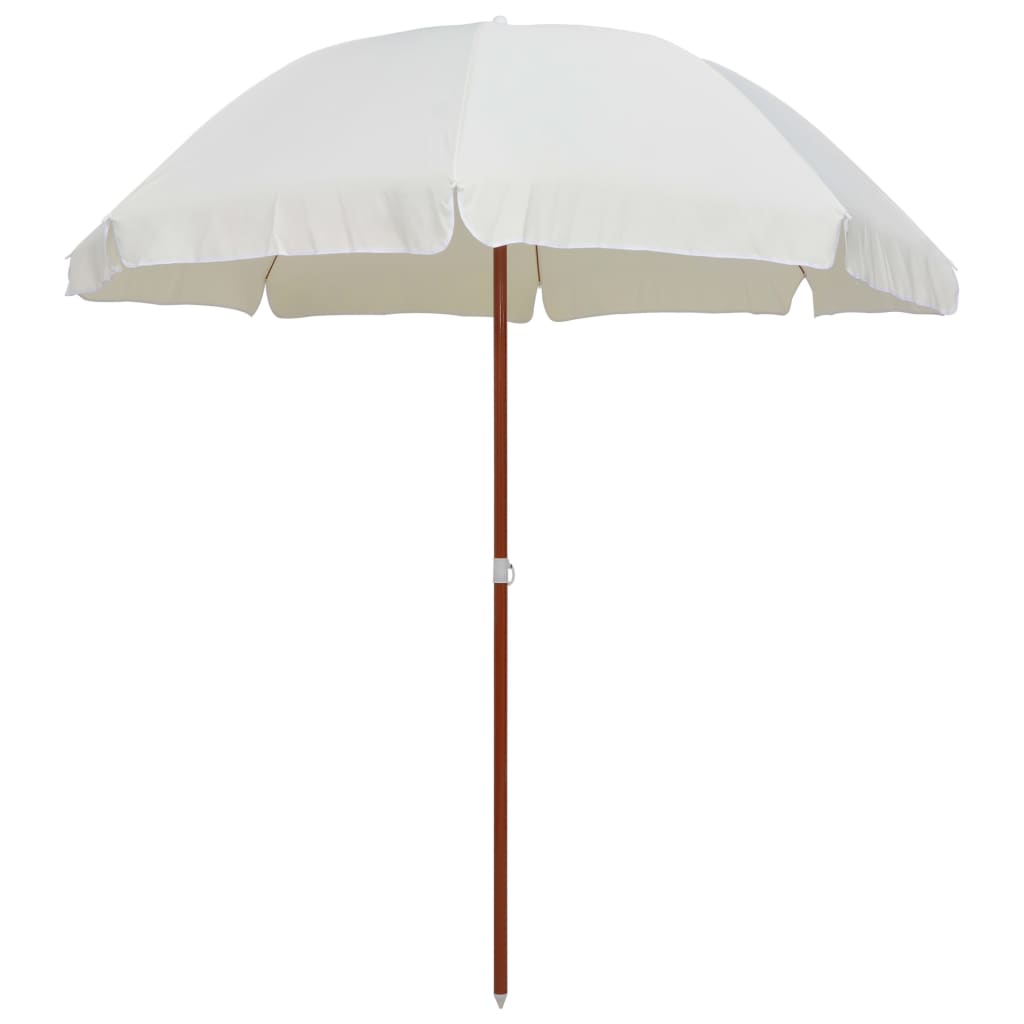 Parasol met stalen paal 240 cm zandkleurig - Griffin Retail