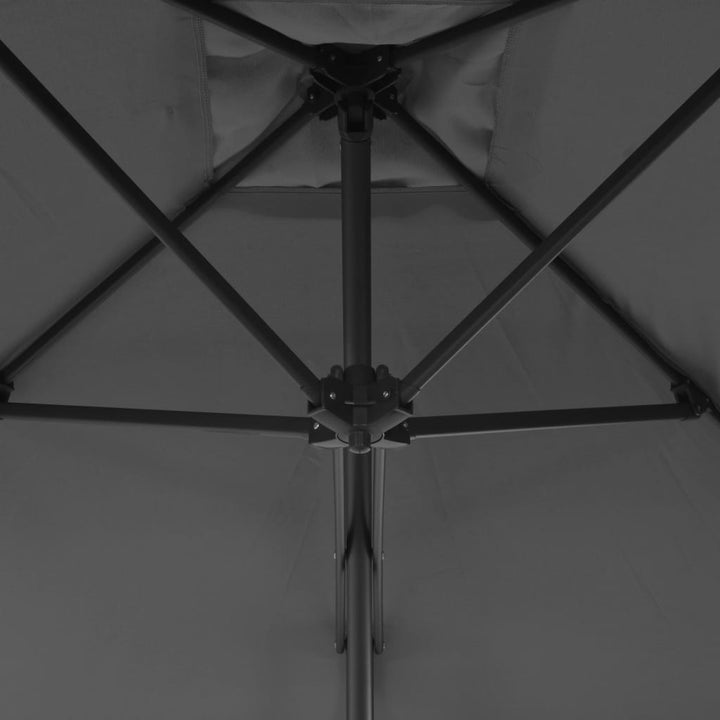 Parasol met stalen paal 250x250 cm antraciet - Griffin Retail