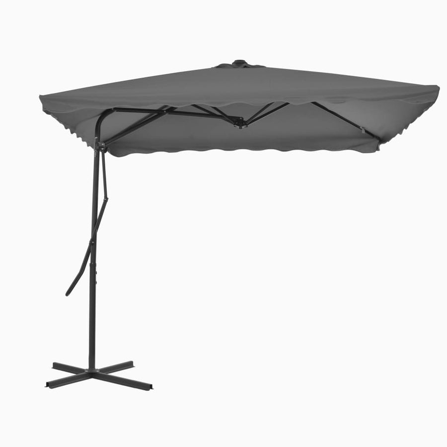 Parasol met stalen paal 250x250 cm antraciet - Griffin Retail