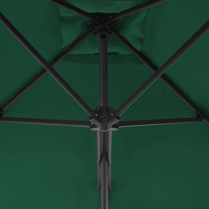 Parasol met stalen paal 250x250 cm groen - Griffin Retail