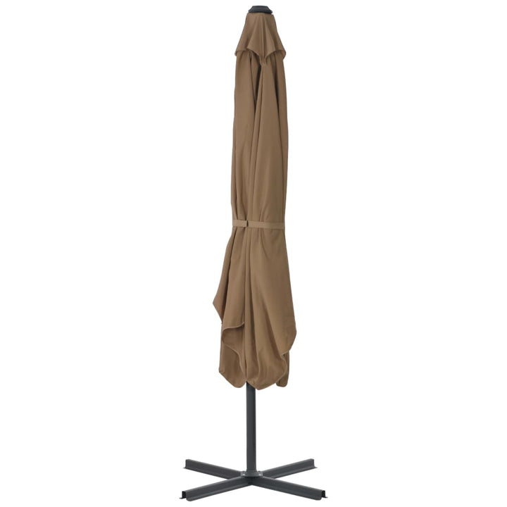 Parasol met stalen paal 250x250 cm taupe - Griffin Retail