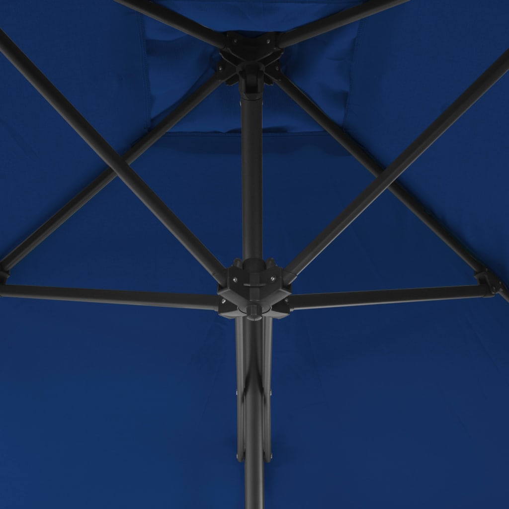 Parasol met stalen paal 250x250x230 cm blauw - Griffin Retail